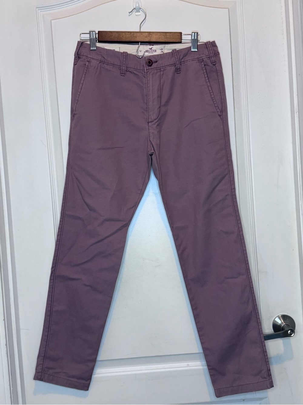 Hollister Plum-Blend Straight Chino Pants